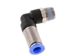 Push-In Fitting 10mm & R3/8'' Male Auto Shut-Off Elbow Brass/PBT 0-10bar (0-145psi)