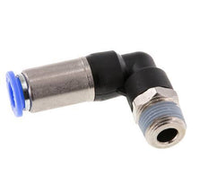 Push-In Fitting 10mm & R3/8'' Male Auto Shut-Off Elbow Brass/PBT 0-10bar (0-145psi)