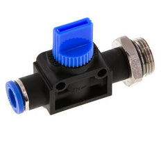 3/2-Way Shut-Off Hand Valve 8 mm - G3/8'' Plastic/Brass Thread-side venting