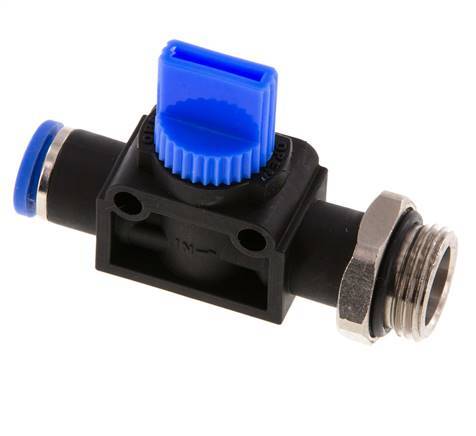 3/2-Way Shut-Off Hand Valve 8 mm - G3/8'' Plastic/Brass Thread-side venting