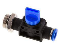 3/2-Way Shut-Off Hand Valve 8 mm - G3/8'' Plastic/Brass Thread-side venting