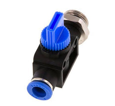 3/2-Way Shut-Off Hand Valve 8 mm - G3/8'' Plastic/Brass Thread-side venting