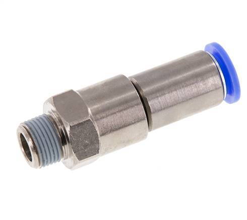 12mm & R3/8'' Quick Swivel Joint Push-In-Male Threads Nickel-Plated Brass/PBT NBR Rotatable