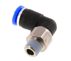 6mm & R1/8'' Elbow Swivel Joint Push-In-Male Threads Nickel-Plated Brass/PBT NBR Rotatable