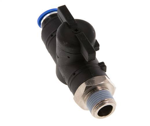 2-Way Straight Ball Valve 10 mm - R3/8'' Plastic/Brass