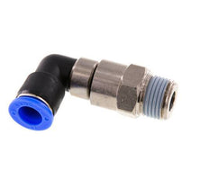 12mm & R1/2'' Elbow Quick Swivel Joint Push-In-Male Threads Nickel-Plated Brass/PBT NBR Rotatable