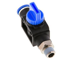 3/2-Way Shut-Off Hand Valve 8 mm - R1/8'' Plastic/Brass Tube-side venting