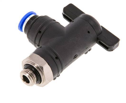 2-Way Elbow Ball Valve 6 mm - G1/8'' Plastic/Brass