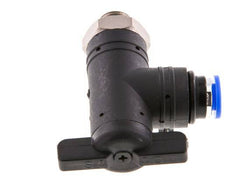 2-Way Elbow Ball Valve 6 mm - G1/8'' Plastic/Brass