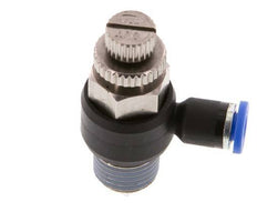 Flow Control Silencer Meter-Out Elbow 4 mm - R1/4'' Brass/PA 66