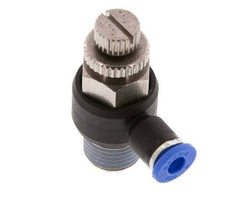 Flow Control Silencer Meter-Out Elbow 4 mm - R1/4'' Brass/PA 66