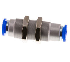 Push-In Fitting 10mm Auto Shut-Off Brass/PBT Bulkhead 0-10bar (0-145psi)