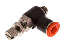 Flow Control Silencer Meter-In Elbow 4 mm - M5 Brass/PBT