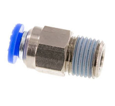 Push-In Fitting 6mm & R1/4'' Male Auto Shut-Off Brass/PBT 0-10bar (0-145psi) [2 Pieces]