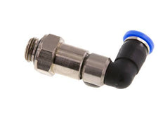 4mm & G1/8'' Elbow Quick Swivel Joint Push-In-Male Threads Nickel-Plated Brass/PBT NBR Rotatable