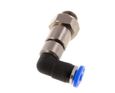4mm & G1/8'' Elbow Quick Swivel Joint Push-In-Male Threads Nickel-Plated Brass/PBT NBR Rotatable