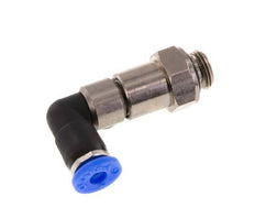 4mm & G1/8'' Elbow Quick Swivel Joint Push-In-Male Threads Nickel-Plated Brass/PBT NBR Rotatable