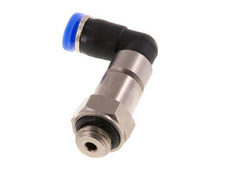 4mm & G1/8'' Elbow Quick Swivel Joint Push-In-Male Threads Nickel-Plated Brass/PBT NBR Rotatable