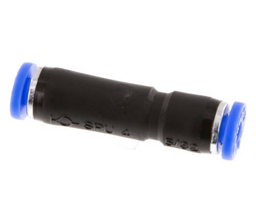 Push-In Fitting 4mm Auto Shut-Off Brass/PBT 0-10bar (0-145psi) [2 Pieces]