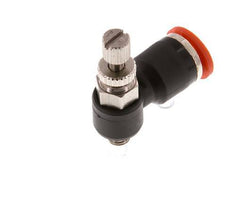 Flow Control Silencer Meter-In Elbow 6 mm - M5 Brass/PA 66