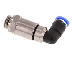 6mm & G1/4'' Elbow Quick Swivel Joint Push-In-Male Threads Nickel-Plated Brass/PBT NBR Rotatable