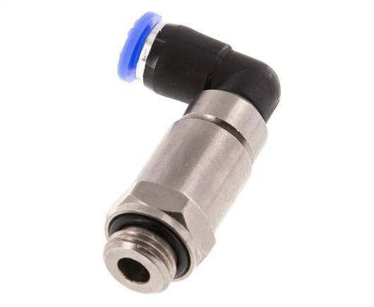 6mm & G1/4'' Elbow Quick Swivel Joint Push-In-Male Threads Nickel-Plated Brass/PBT NBR Rotatable