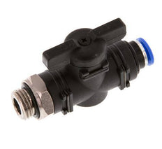 2-Way Straight Ball Valve 6 mm - G1/4'' Plastic/Brass