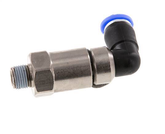 6mm & R1/8'' Elbow Quick Swivel Joint Push-In-Male Threads Nickel-Plat ...