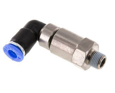 6mm & R1/8'' Elbow Quick Swivel Joint Push-In-Male Threads Nickel-Plated Brass/PBT NBR Rotatable
