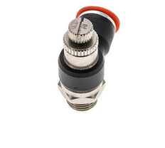 Flow Control Silencer Meter-In Elbow 10 mm - G1/4'' Brass/PA 66