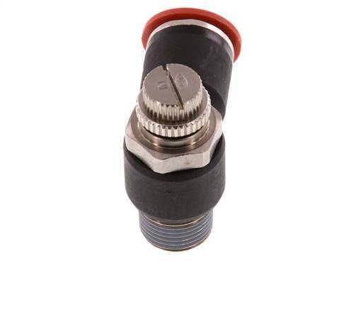 Flow Control Silencer Meter-In Elbow 12 mm - R3/8'' Brass/PA 66