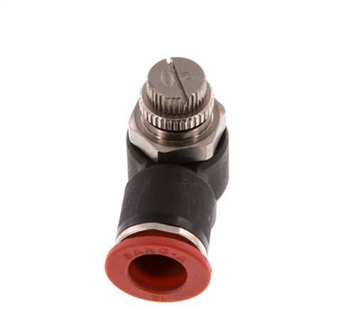 Flow Control Silencer Meter-In Elbow 12 mm - R3/8'' Brass/PA 66