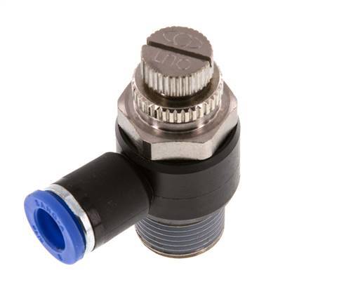 Flow Control Silencer Meter-Out Elbow 8 mm - R3/8'' Brass/PA 66