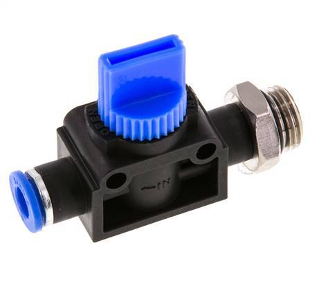 3/2-Way Shut-Off Hand Valve 10 mm - G1/2'' Plastic/Brass Tube-side venting