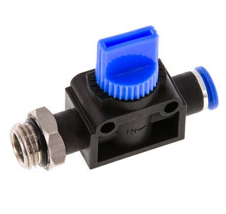 3/2-Way Shut-Off Hand Valve 10 mm - G1/2'' Plastic/Brass Tube-side venting