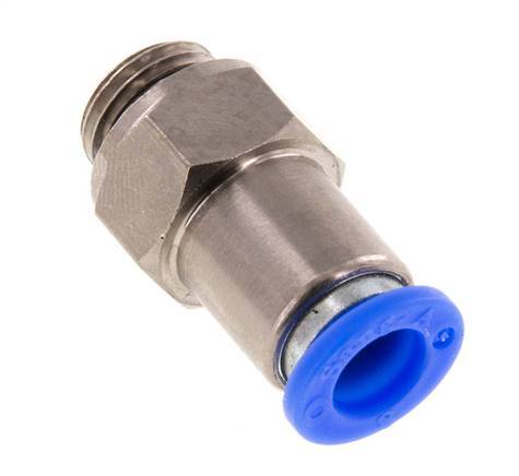 Push-In Fitting 8mm & G1/4'' Male Auto Shut-Off Brass/PBT 0-10bar (0-145psi) [2 Pieces]