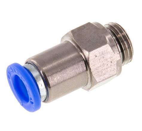 Push-In Fitting 8mm & G1/4'' Male Auto Shut-Off Brass/PBT 0-10bar (0-145psi) [2 Pieces]