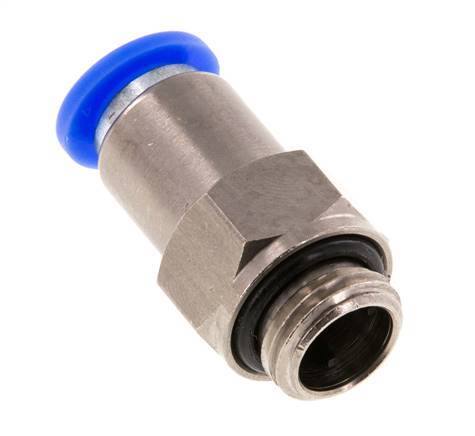 Push-In Fitting 8mm & G1/4'' Male Auto Shut-Off Brass/PBT 0-10bar (0-145psi) [2 Pieces]