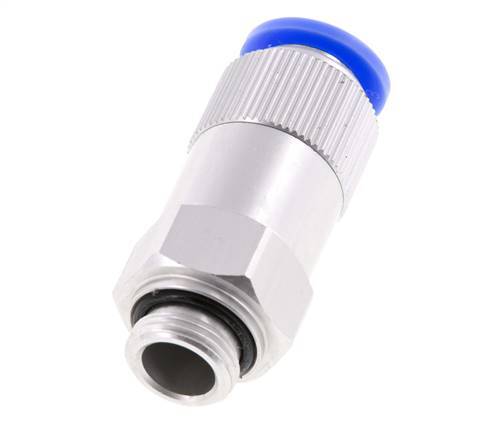 Push-In Check Valve 12mm & G3/8'' Male Aluminum 0.2-10bar (3-145psi) Hose-Thread