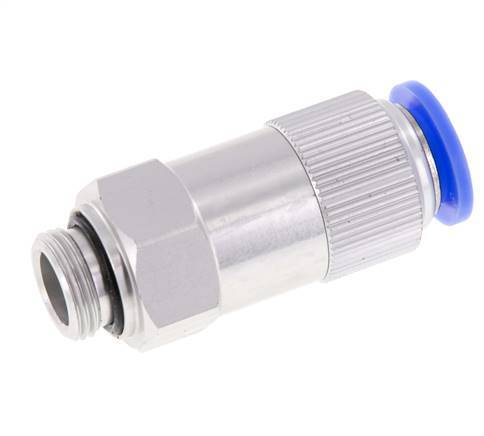Push-In Check Valve 12mm & G3/8'' Male Aluminum 0.2-10bar (3-145psi) Hose-Thread