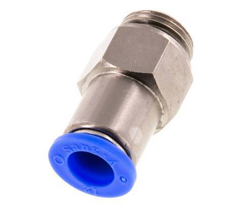 Push-In Fitting 12mm & G1/2'' Male Auto Shut-Off Brass/PBT 0-10bar (0-145psi)