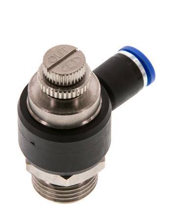 Flow Control Silencer Meter-Out Elbow 8 mm - G1/2'' Brass/PA 66