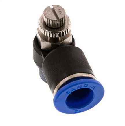 Flow Control Silencer Meter-Out Elbow 12 mm - R1/4'' Brass/PA 66