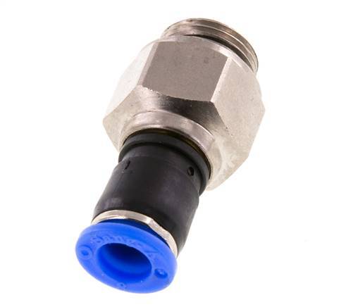 8mm & G3/8'' Swivel Joint Push-In-Male Threads Nickel-Plated Brass/PBT NBR Rotatable