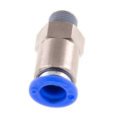 Push-In Check Valve 8mm & R1/8'' Male Brass/PBT 0.2-10bar (3-145psi) Thread-Hose