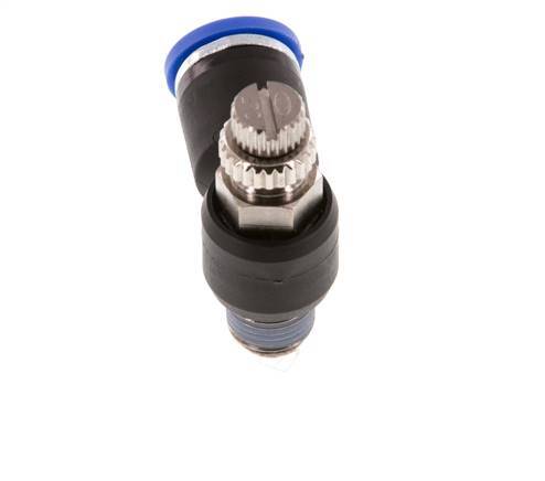 Flow Control Silencer Meter-Out Elbow 8 mm - R1/8'' Brass/PA 66