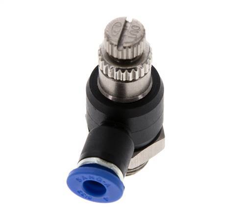 Flow Control Silencer Meter-Out Elbow 4 mm - G1/8'' Brass/PA 66