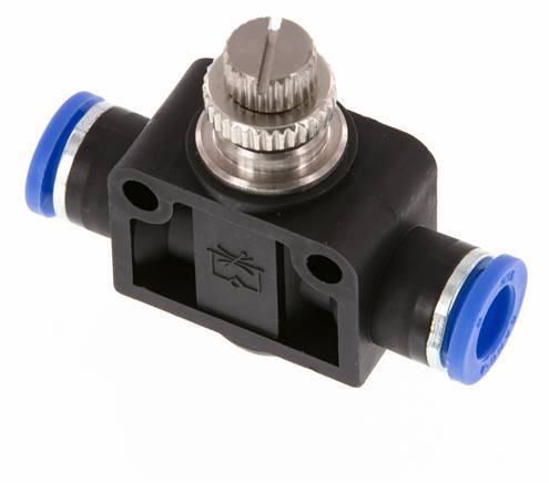 Flow Control Silencer Straight 8 mm Brass/PA 66