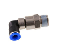 10mm & R1/2'' Elbow Quick Swivel Joint Push-In-Male Threads Nickel-Plated Brass/PBT NBR Rotatable