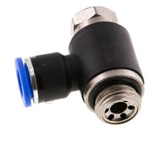 Flow Control Silencer Meter-Out Elbow 10 mm - G3/8'' Brass/PA 66 Slotted Screw